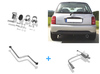 Fox Edelstahl Duplex Racing-Komplettanlage ab Kat Nissan Micra K11 Bj.93-03 1x80mm rund eingerollt gerade mit Absorber