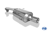 Fox Edelstahl Sportauspuff Nissan Micra K11 Bj.93-03 1x80mm rund eingerollt gerade mit Absorber