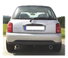 Fox Edelstahl Duplex Racing-Komplettanlage ab Kat Nissan Micra K11 Bj.93-03 1x80mm rund eingerollt gerade mit Absorber