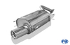 Fox Edelstahl Sportauspuff Nissan Micra K11 Bj.93-03 1x80mm rund eingerollt gerade mit Absorber