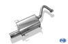 Fox Edelstahl Sportauspuff Nissan Micra K11 Bj.93-03 1x80mm rund eingerollt gerade mit Absorber