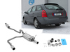 Fox Edelstahl Duplex Sportauspuff-Komplettanlage ab Kat Nissan Primera P12 Kombi - Traveller 1x90mm rund eingerollt gerade
