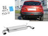 Fox Edelstahl Duplex Sportauspuff Nissan Qashqai Benzin 115x85mm oval eingerollt abgeschrägt mit Absorber