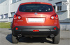 Fox Edelstahl Duplex Sportauspuff Nissan Qashqai Benzin 115x85mm oval eingerollt abgeschrägt mit Absorber