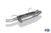 Fox Edelstahl Sportauspuff Opel Astra F Caravan 3-Punkt-Aufhängung 2x80mm rund eingerollt gerade mit Absorber