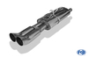 Fox Edelstahl Sportauspuff Opel Astra F Stufenheck u. Cabrio 1-Punkt-Aufhängung 2x76mm DTM rund scharf gerade
