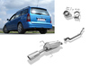 Fox Edelstahl Racing-Komplettanlage ab Kat. Opel Astra G Caravan OPC 1x90mm rund eingerollt abgeschrägt mit Absorber