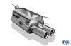 Fox Edelstahl Sportauspuff Ø60mm-System Opel Astra G CC Fließheck 2x80mm rund eingerollt gerade mit Absorber