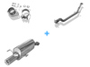 Fox Edelstahl Racing-Komplettanlage ab Kat. Opel Astra G CC OPC 1x90mm rund eingerollt gerade mit Absorber