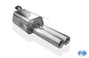 Fox Edelstahl Sportauspuff Ø60mm-System Opel Astra G Stufenheck 2x80mm rund eingerollt gerade mit Absorber