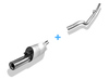 Fox Edelstahl Racing-Komplettanlage ab Kat. Opel Corsa A CC 1x90mm rund eingerollt gerade mit Absorber