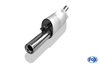 Fox Edelstahl Racing-Komplettanlage ab Kat. Opel Corsa A CC 1x90mm rund eingerollt gerade mit Absorber