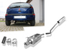 Fox Edelstahl Sportauspuff-Komplettanlage ab Kat Opel Corsa C 1x90mm rund eingerollt gerade mit Absorber