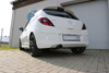 FOX Edelstahl Racing-Komplettanlage ab Kat Opel Corsa D für OPC-Line & Sportheck 115x85mm oval eingerollt abgeschrägt