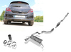 Fox Edelstahl Komplettanlage inkl. Kat und Downpipe Opel Corsa D GSi 1x100mm rund eingerollt abgeschrägt