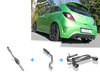Fox Edelstahl Duplex Komplettanlage inkl. Kat und Downpipe Opel Corsa D NRE - Nürburgring-Edition je 100mm rund doppelwandig