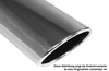 Fox Edelstahl Sportauspuff Opel Corsa D mit Serienheck 1x115x85mm oval eingerollt abgeschrägt