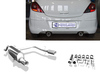 Fox Edelstahl Duplex Sportauspuff Opel Corsa D mit Sportheckstoßstange 1x90mm rund eingerollt gerade mit Absorber