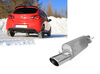 FOX Edelstahl Sportauspuff Opel Corsa E 1.4 Turbo 129x106mm oval eingerollt abgeschrägt