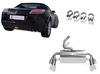 Fox Edelstahl Duplex Sportauspuff Opel GT 2x115x85mm oval eingerollt seitlich abgeschrägt