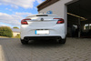 Fox Edelstahl Duplex Racing-Komplettanlage ab Kat Opel Insignia A 2.0 Turbo Frontantrieb je 140x90mm oval eingerollt abgeschrägt mit langer Tulpe