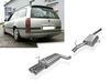 Fox Edelstahl Sportauspuff-Komplettanlage ab Kat Opel Omega B Caravan MV6 2x90mm rund eingerollt gerade mit Absorber