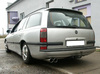 Fox Edelstahl Sportauspuff-Komplettanlage ab Kat Opel Omega B Caravan MV6 2x90mm rund eingerollt gerade mit Absorber