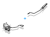 Fox Edelstahl Duplex Sportauspuff-Komplettanlage ab Kat Opel Tigra B TwinTop 1x90mm rund eingerollt gerade mit Absorber