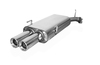 Fox Edelstahl Sportauspuff Opel Vectra B Fließheck, Stufenheck u. Caravan ab 1999 2x80mm rund eingerollt gerade mit Absorber