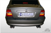 Fox Edelstahl Duplex Sportauspuff Opel Vectra B Fließheck, Stufenheck u. Caravan 2x76mm rund eingerollt gerade mit Absorber