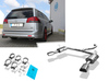 Fox Edelstahl Duplex Sportauspuff Opel Vectra C Caravan OPC je 142x78mm trapezförmig eingerollt gerade