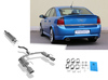 Fox Edelstahl Duplex Sportauspuff-Komplettanlage ab Kat Opel Vectra C OPC je 142x78mm trapezförmig eingerollt gerade