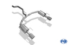 Fox Edelstahl Duplex Sportauspuff Opel Vectra C OPC je 142x78mm trapezförmig eingerollt gerade