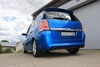 Fox Edelstahl Duplex Racing-Komplettanlage ab Kat Opel Zafira B OPC je 142x78mm trapezförmig