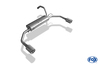 Fox Edelstahl Duplex Sportauspuff Peugeot 107 1x90mm rund eingerollt gerade mit Absorber
