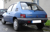 Fox Edelstahl Duplex Sportauspuff Peugeot 205 1x90mm rund eingerollt gerade mit Absorber