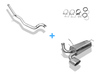 Fox Edelstahl Racing-Sportauspuffanlage ab Kat Peugeot 206 RC 135x80mm flachoval eingerollt abgeschrägt