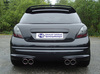 Fox Edelstahl Duplex Sportauspuff Peugeot 207 RC 2x90mm rund eingerollt abgeschrägt