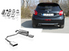 Fox Edelstahl Duplex Sportauspuff Peugeot 208 GTI je 145x65mm trapezförmig eingerollt abgeschrägt