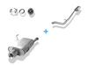 Fox Edelstahl Sportauspuff-Komplettanlage ab Kat Peugeot 406 Break 1.8l ab 2000 1x90mm rund eingerollt gerade mit Absorber