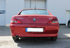 Fox Edelstahl Sportauspuff Peugeot 406 Limousine u. Coupe 106x71mm oval eingerollt seitlich abgeschrägt