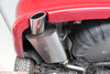 Fox Edelstahl Sportauspuff Peugeot 406 Limousine u. Coupe 106x71mm oval eingerollt seitlich abgeschrägt