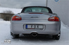 Fox Edelstahl Sportauspuff mittig Porsche Boxster Typ 986 2.5 140x90mm oval eingerollt abgeschrägt