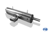 Fox Edelstahl Sportauspuff mittig Porsche Boxster Typ 986 2.5 135x80mm flachoval eingerollt abgeschrägt mit Absorber