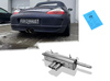 Fox Edelstahl Sportauspuff mittig Porsche Boxster Typ 986 2.7 3.2 2x90mm rund doppelwandig abgeschrägt