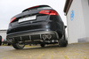 Fox Edelstahl Duplex Racing-Sportauspuffanlage ab Kat Audi A3 8V Sportback 1.4 je 2x90mm rund eingerollt abgeschrägt