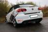 Fox Edelstahl Duplex Racing-Komplettanlage ab Kat. VW Golf 6 GTI je 100mm rund scharf doppelwandig abgeschrägt