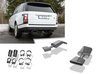 Fox Edelstahl Duplex Sportauspuff Land Rover Range Rover MK 4 5.0l ab 2012 je 220x80mm flachoval eingerollt seitlich abgeschrägt