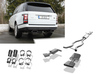 Fox Edelstahl Duplex Sportauspuff-Komplettanlage ab Kat Land Rover Range Rover MK 4 5.0l ab 2012 je 220x80mm flachoval eingerollt seitlich abgeschrägt