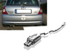 Fox Edelstahl Sportauspuff-Komplettanlage ab Kat Renault Clio 2 Typ B 1.2l 2x80mm rund eingerollt gerade mit Absorber